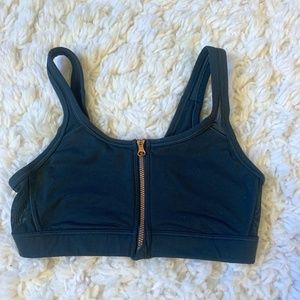 Aerie Mesh Zip Up Sports Bra